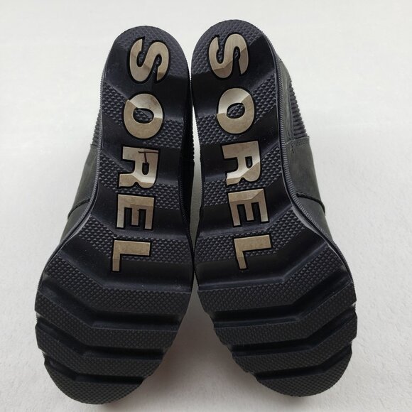 Sorel Joan of Arctic Wedge II Chelsea Boot Women 8.5 Black Leather Pull On Ankle - Picture 10 of 13